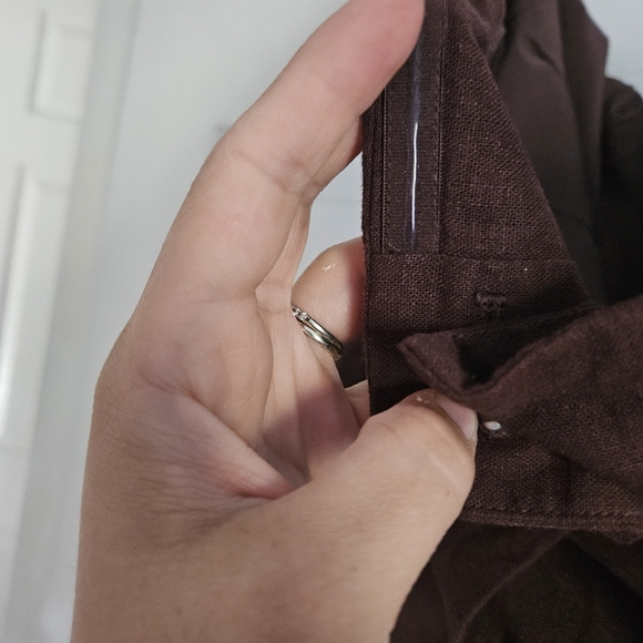 Bailey 44 Espresso Button Down Strapless Top - Picture 3 of 7